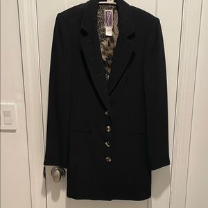 Vintage ZELDA Long Black Blazer~Fabulous Buttons & Details ~ Size 6